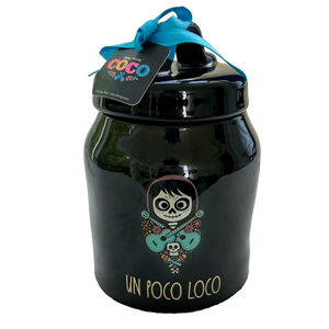 Rae Dunn Magenta Disney Pixar Coco Canister Jar Un Poco Loco Black NEW